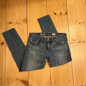 AG Adriano Goldschmied Classic Blue The Nikki Crop  Jeans